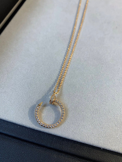 [Max Jewelry ]JUSTE NECKLACE PINK GOLD DIAMONDS