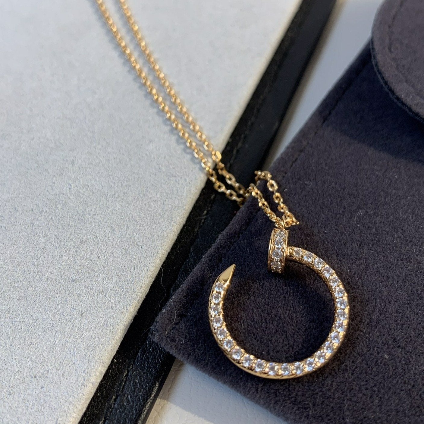 [Max Jewelry ]JUSTE NECKLACE PINK GOLD DIAMONDS