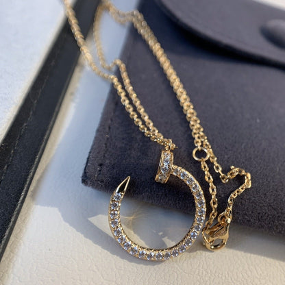 [Max Jewelry ]JUSTE NECKLACE PINK GOLD DIAMONDS