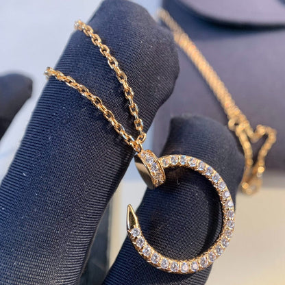 [Max Jewelry ]JUSTE NECKLACE PINK GOLD DIAMONDS