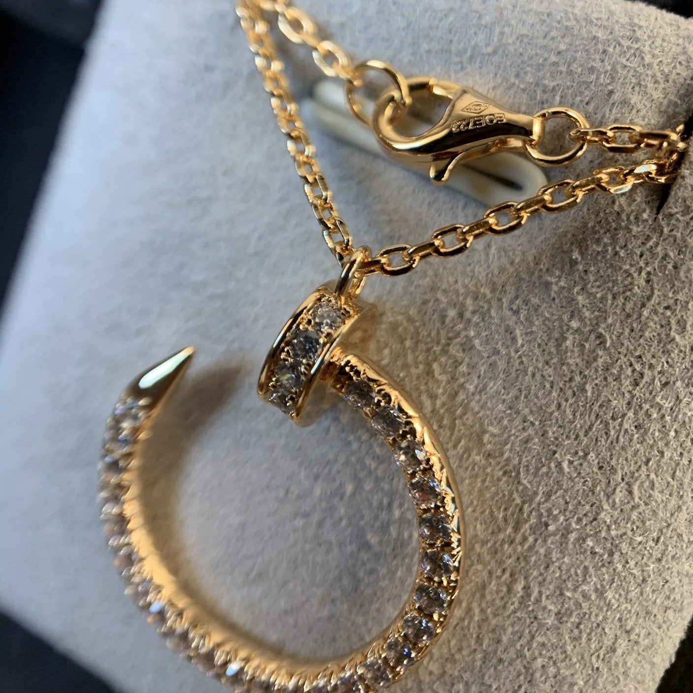 [Max Jewelry ]JUSTE NECKLACE PINK GOLD DIAMONDS