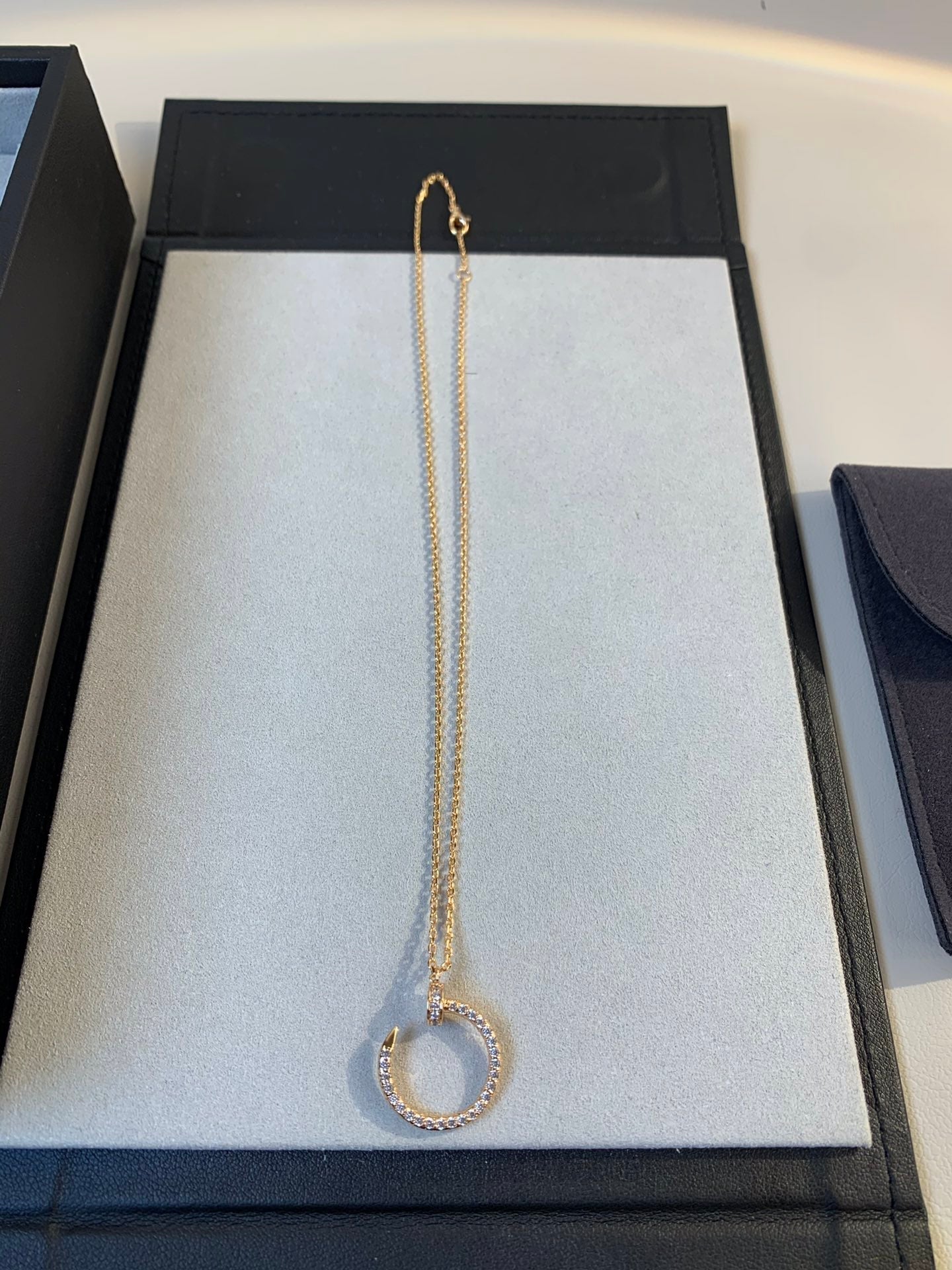 [Max Jewelry ]JUSTE NECKLACE PINK GOLD DIAMONDS