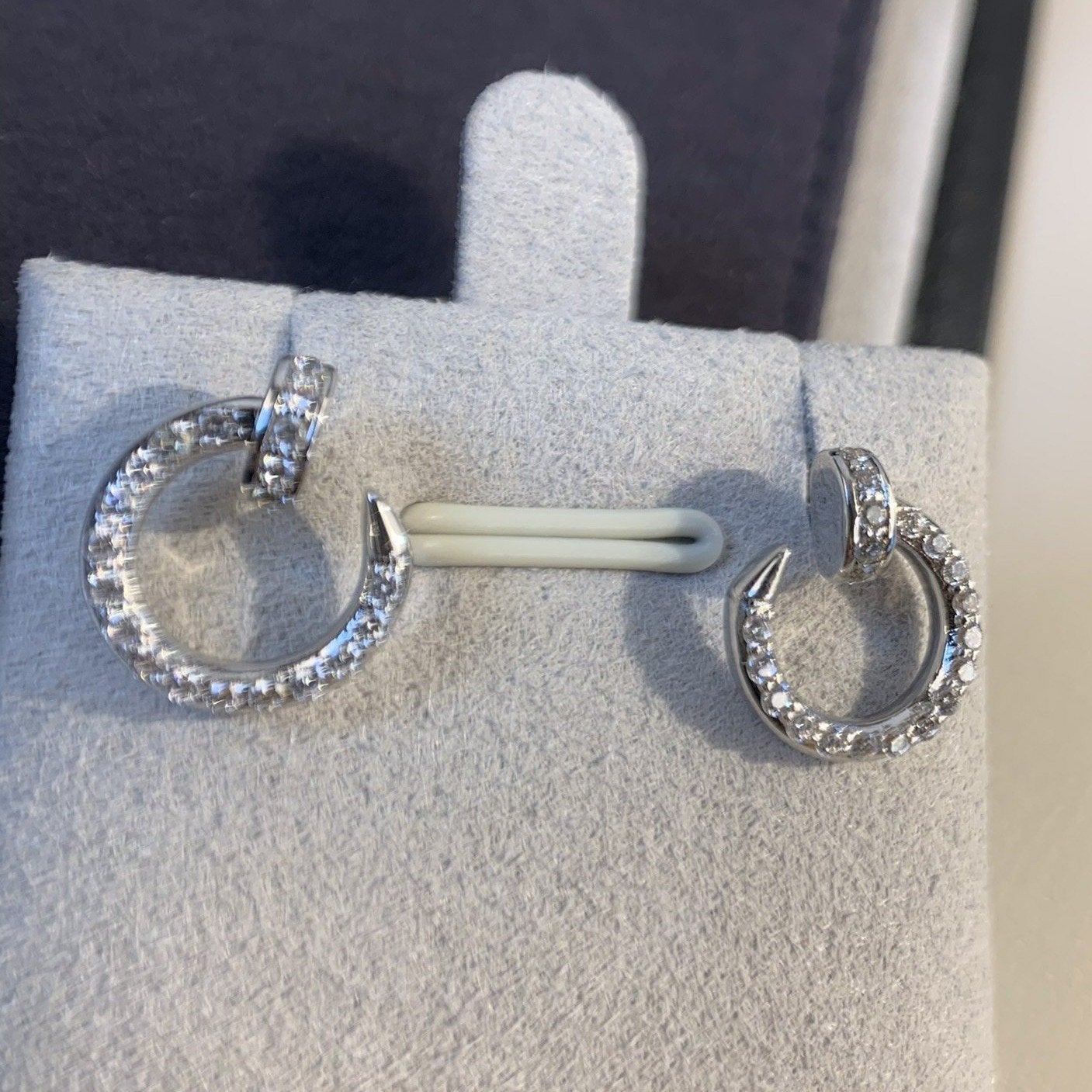 [Max Jewelry ]JUSTE EARRINGS SILVER DIAMONDS