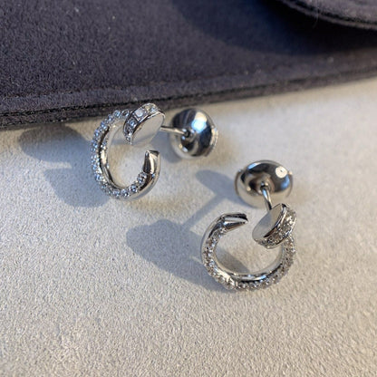 [Max Jewelry ]JUSTE EARRINGS SILVER DIAMONDS