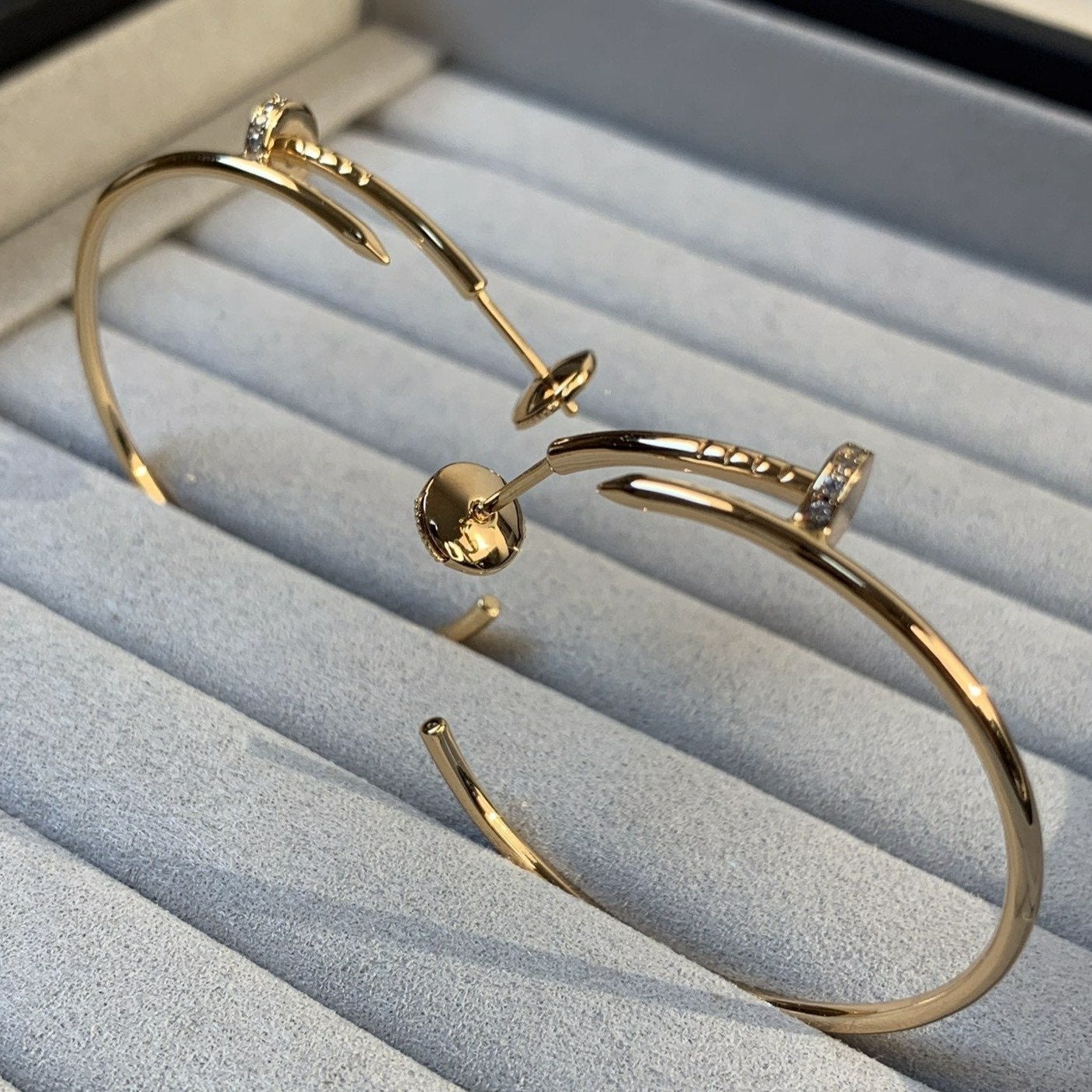 [Max Jewelry ]JUSTE EARRINGS GOLD DIAMONDS 1.8MM
