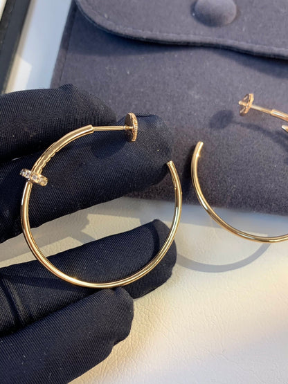 [Max Jewelry ]JUSTE EARRINGS GOLD DIAMONDS 1.8MM