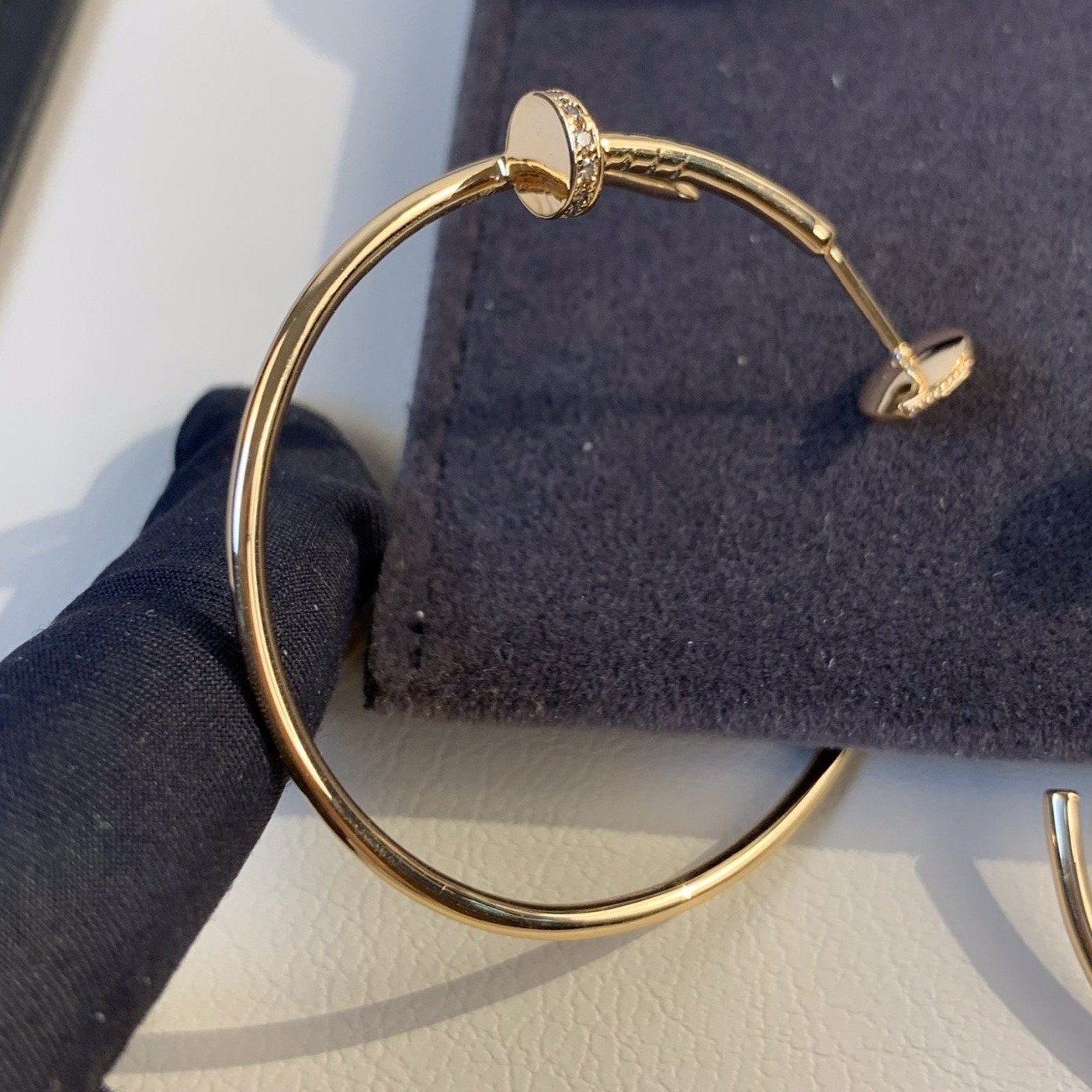 [Max Jewelry ]JUSTE EARRINGS GOLD DIAMONDS 1.8MM