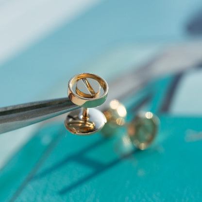 [Max Jewelry ]LOVE EARRINGS PINK GOLD 10MM