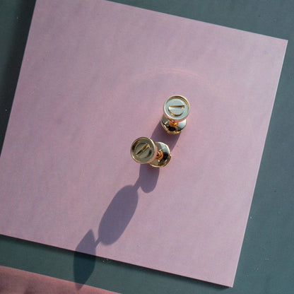 [Max Jewelry ]LOVE EARRINGS PINK GOLD 10MM