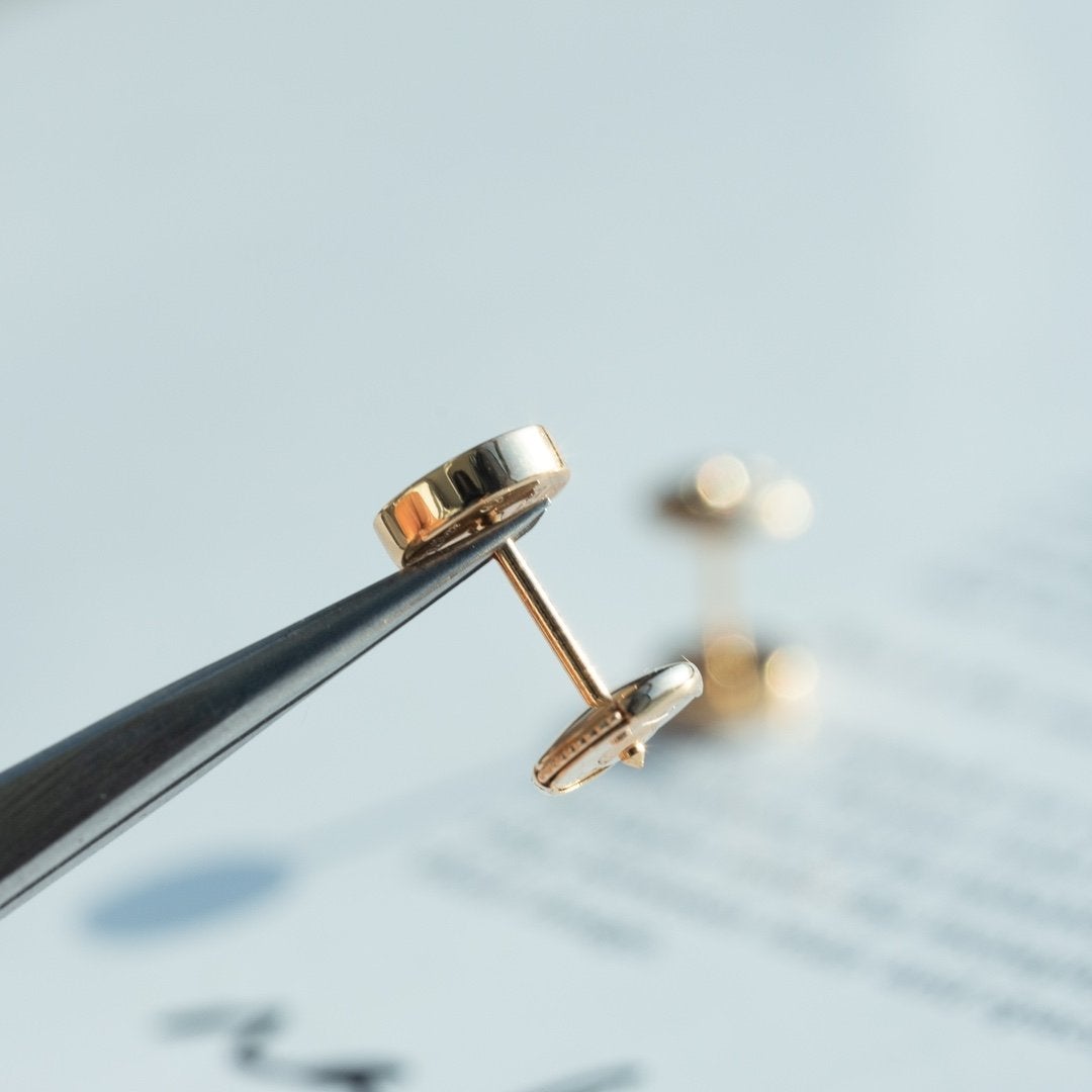 [Max Jewelry ]LOVE EARRINGS PINK GOLD 10MM