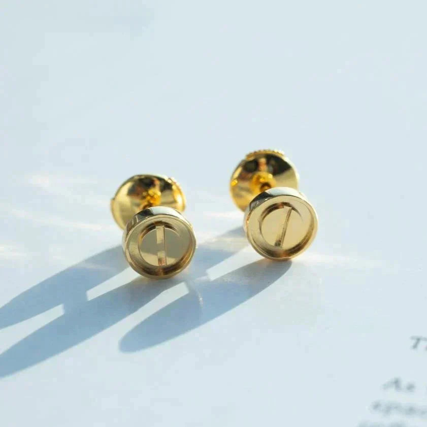 [Max Jewelry ]LOVE EARRINGS GOLD 10MM
