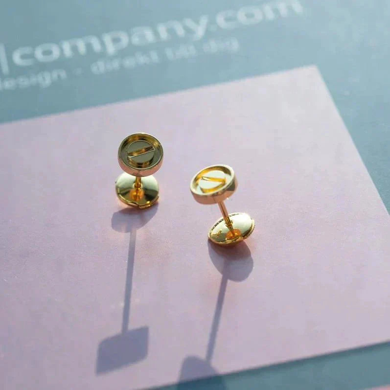 [Max Jewelry ]LOVE EARRINGS GOLD 10MM