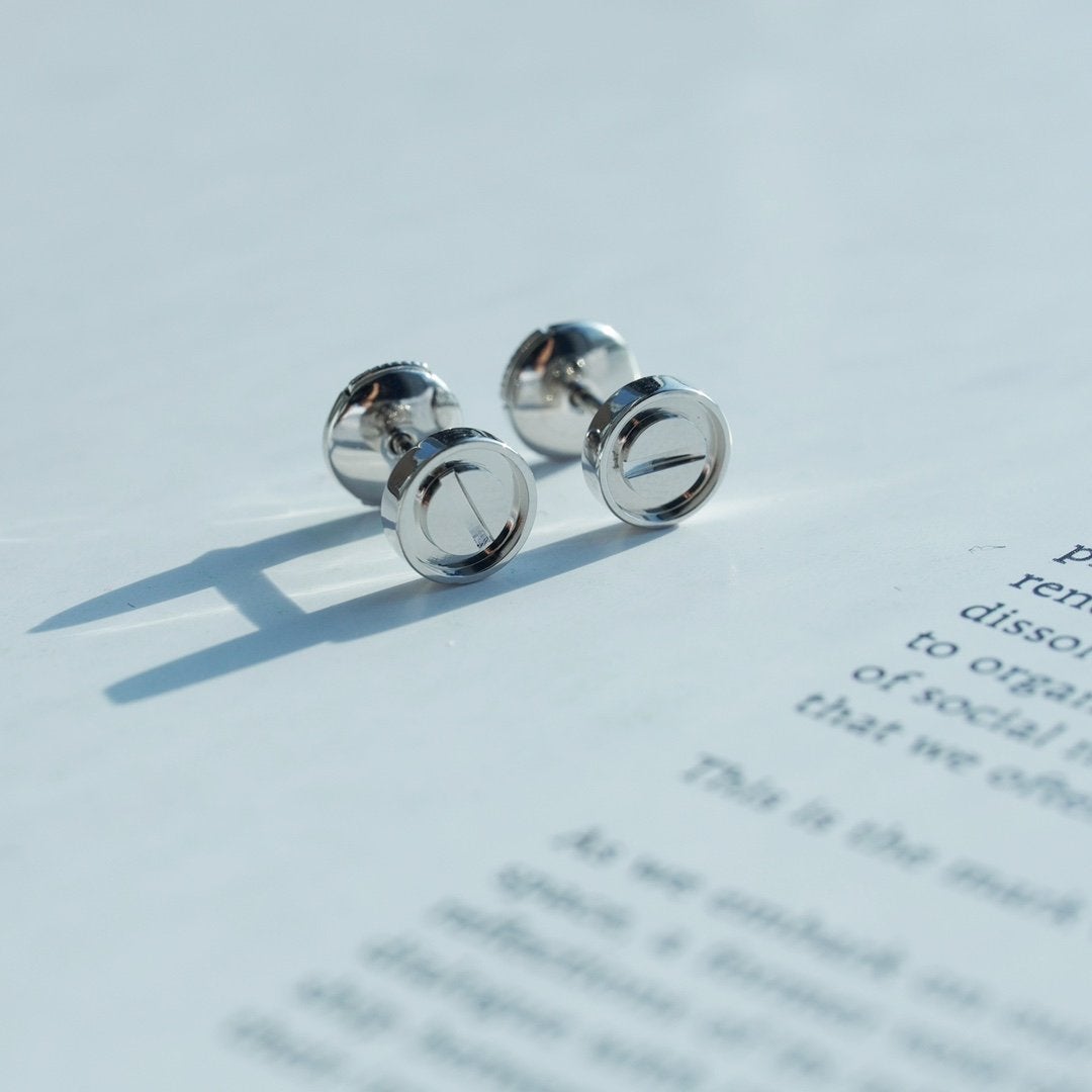 [Max Jewelry ]LOVE EARRINGS SILVER 10MM