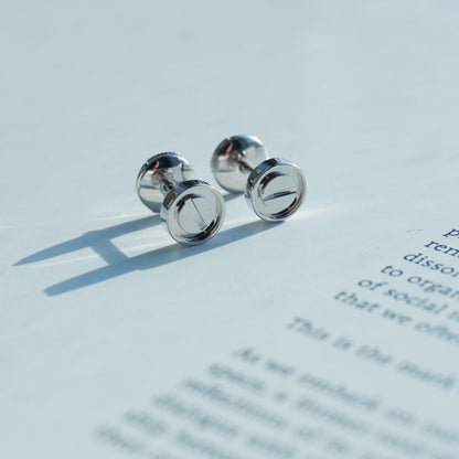 [Max Jewelry ]LOVE EARRINGS SILVER 10MM