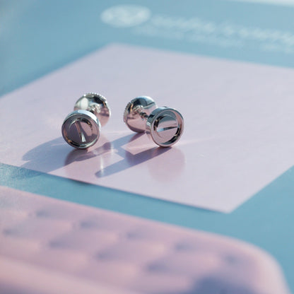 [Max Jewelry ]LOVE EARRINGS SILVER 10MM