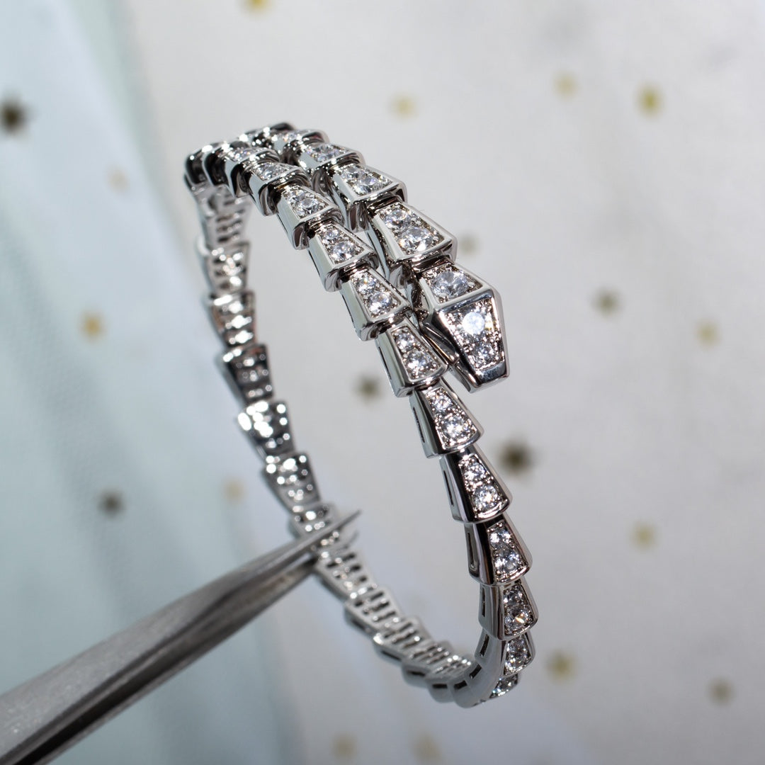 [Plus&max]SERPENTI BRACELET 6MM SILVER DIAMOND