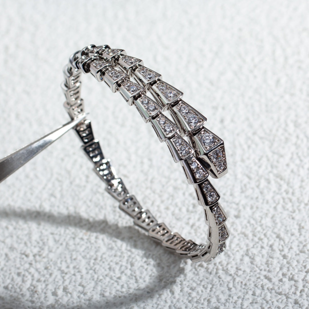 [Plus&max]SERPENTI BRACELET 6MM SILVER DIAMOND