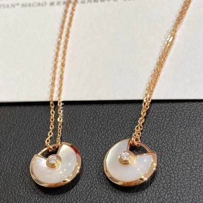[Max Jewelry ]AMULETTE ROSE GOLD MOP NECKLACE