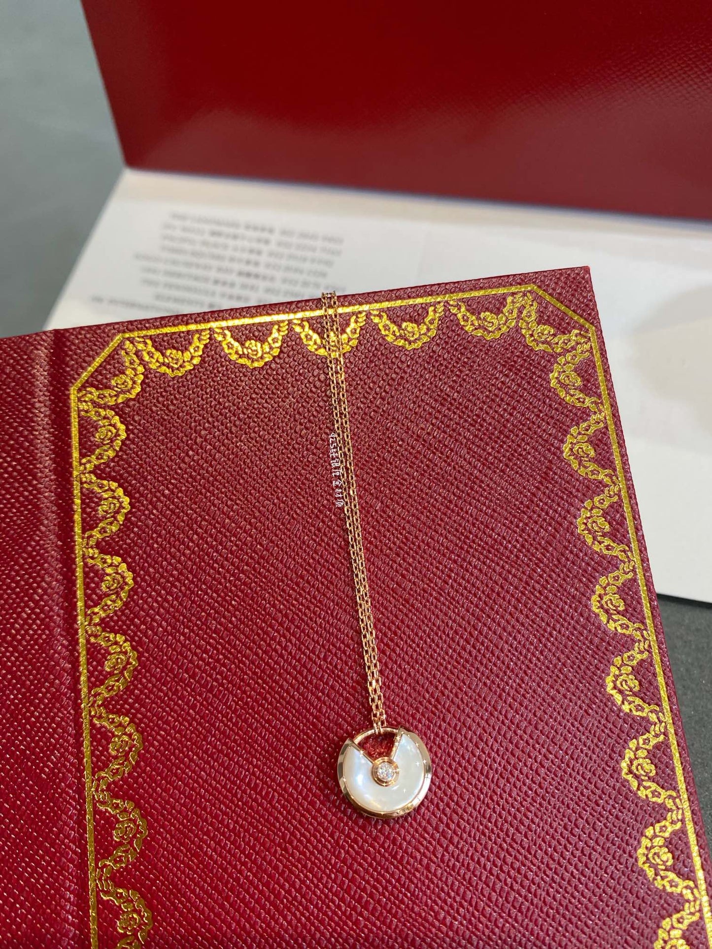 [Max Jewelry ]AMULETTE ROSE GOLD MOP NECKLACE