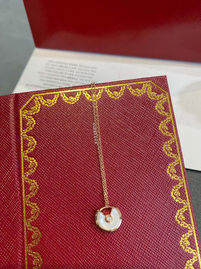 [Max Jewelry ]AMULETTE ROSE GOLD MOP NECKLACE