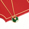 [Plus&Max]AMULETTE GOLD MALACHITE NECKLACE