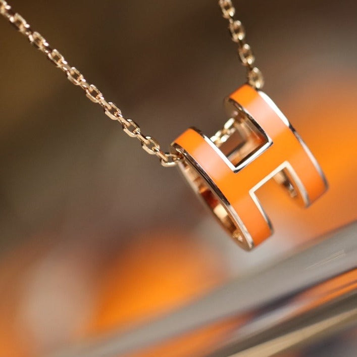 [Max Jewelry ]POP H PEDANT PINK GOLD