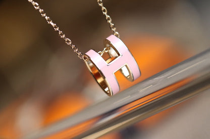[Max Jewelry ]POP H PEDANT PINK GOLD