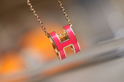 [Max Jewelry ]POP H PEDANT PINK GOLD