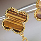 [Plus&Max]CLOVER  2 MOTIF  TIGER EYE CARNELIAN EARRINGS