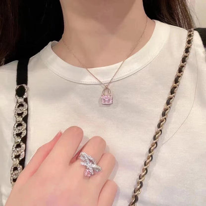 [Max Jewelry ]CONSTANCE PEDANT PURPLE DIAMOND NECKLACE