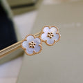 [Plus&Max]LUCKY PINK GOLD WHITE MOP EARRINGS
