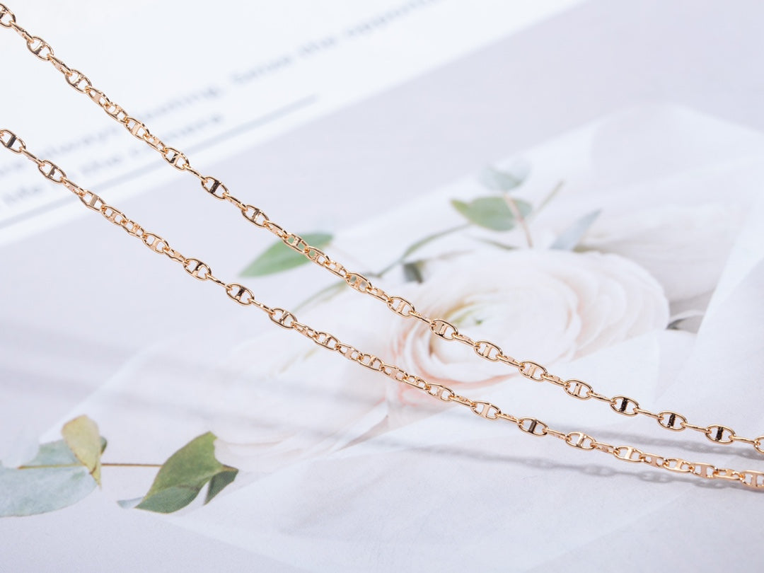 [Max Jewelry ]ECHAPPEE NECKLACE PINK GOLD
