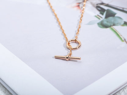 [Max Jewelry ]ECHAPPEE NECKLACE PINK GOLD