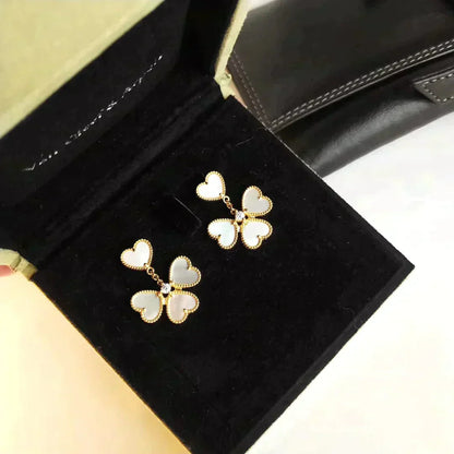 [Max Jewelry ]CLOVER SWEET WHITE MOP EARRINGS