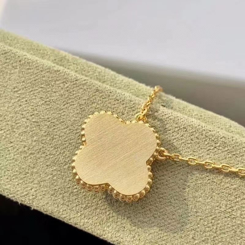 [Max Jewelry ]CLOVER 15MM DIAMOND TURQUOISE NECKLACE