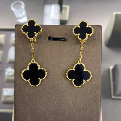 [Max Jewelry ]CLOVER 2 MOTIFS  EARRINGS (MULTIPLE CHOICESC