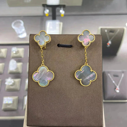 [Max Jewelry ]CLOVER 2 MOTIFS  EARRINGS (MULTIPLE CHOICESC