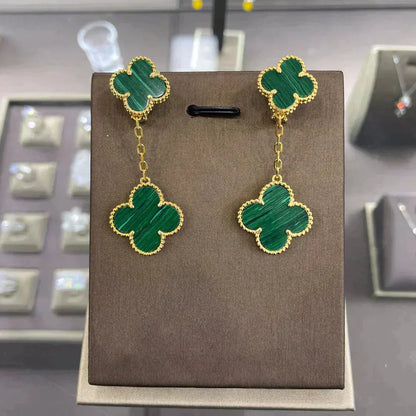 [Max Jewelry ]CLOVER 2 MOTIFS  EARRINGS (MULTIPLE CHOICESC