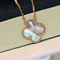 [Plus&Max]CLOVER 15MM  GRAY MOTHER OF PEARL NECKLACE