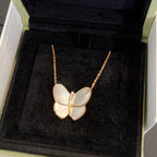 [Plus&Max]BUTTERFLY GOLD MOP DIAMOND NECKLACE