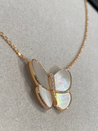 [Plus&Max]BUTTERFLY GOLD MOP DIAMOND NECKLACE