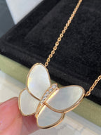 [Plus&Max]BUTTERFLY GOLD MOP DIAMOND NECKLACE