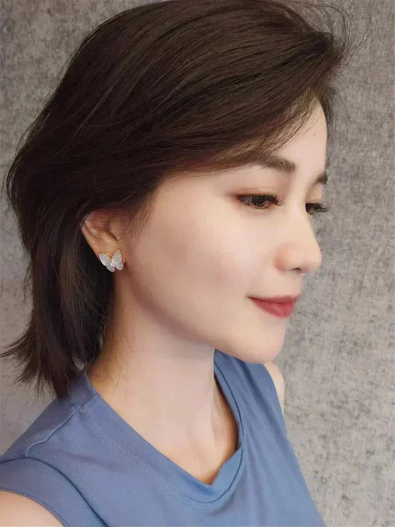 [Plus&Max]BUTTERFLY MOP DIAMOND EARRINGS