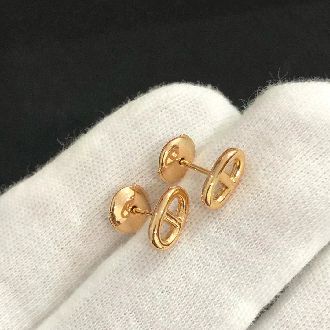 [Max Jewelry ]CHAINE SMALL EARRINGS GOLD AND SILVER