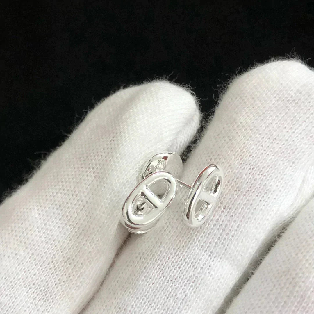 [Max Jewelry ]CHAINE SMALL EARRINGS GOLD AND SILVER