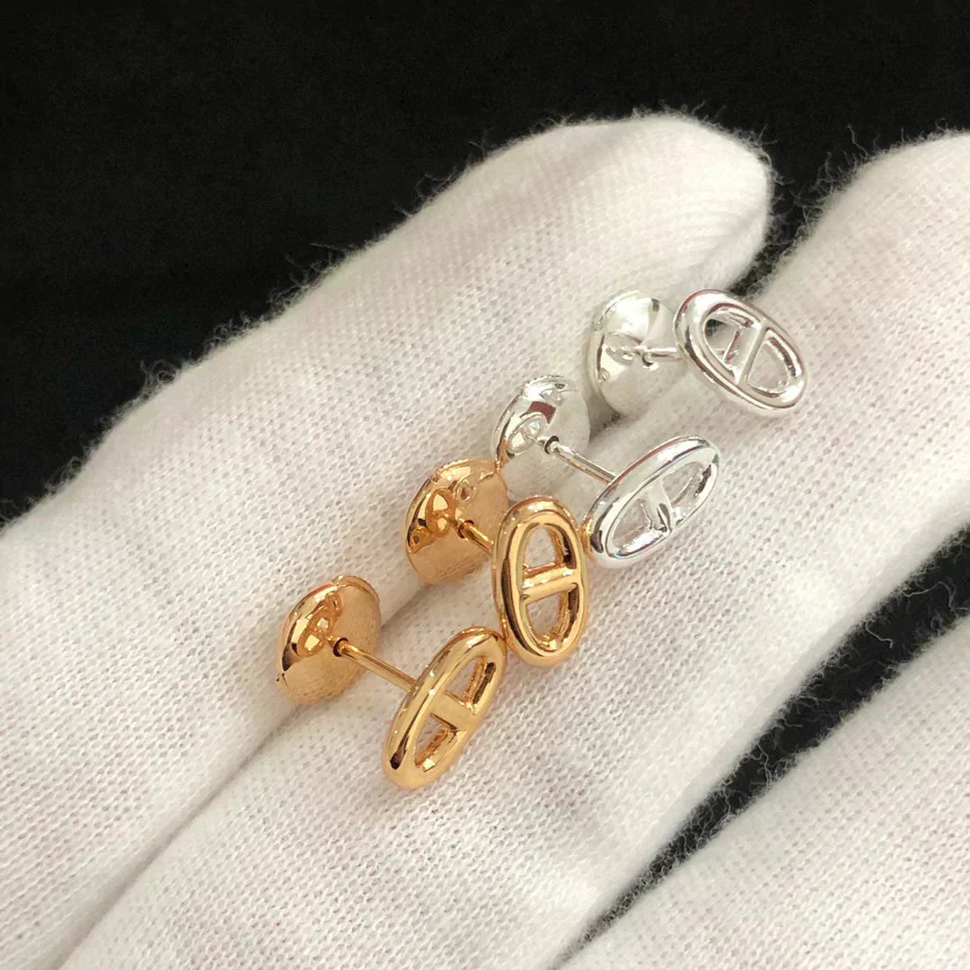 [Max Jewelry ]CHAINE SMALL EARRINGS GOLD AND SILVER