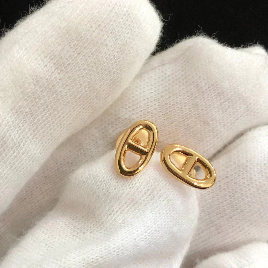 [Plus&Max]CHAINE SMALL EARRINGS GOLD AND SILVER