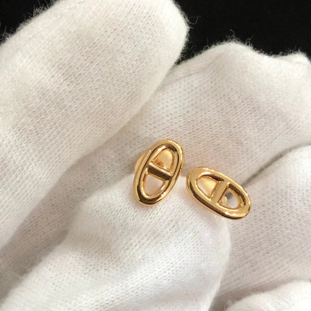 [Max Jewelry ]CHAINE SMALL EARRINGS GOLD AND SILVER