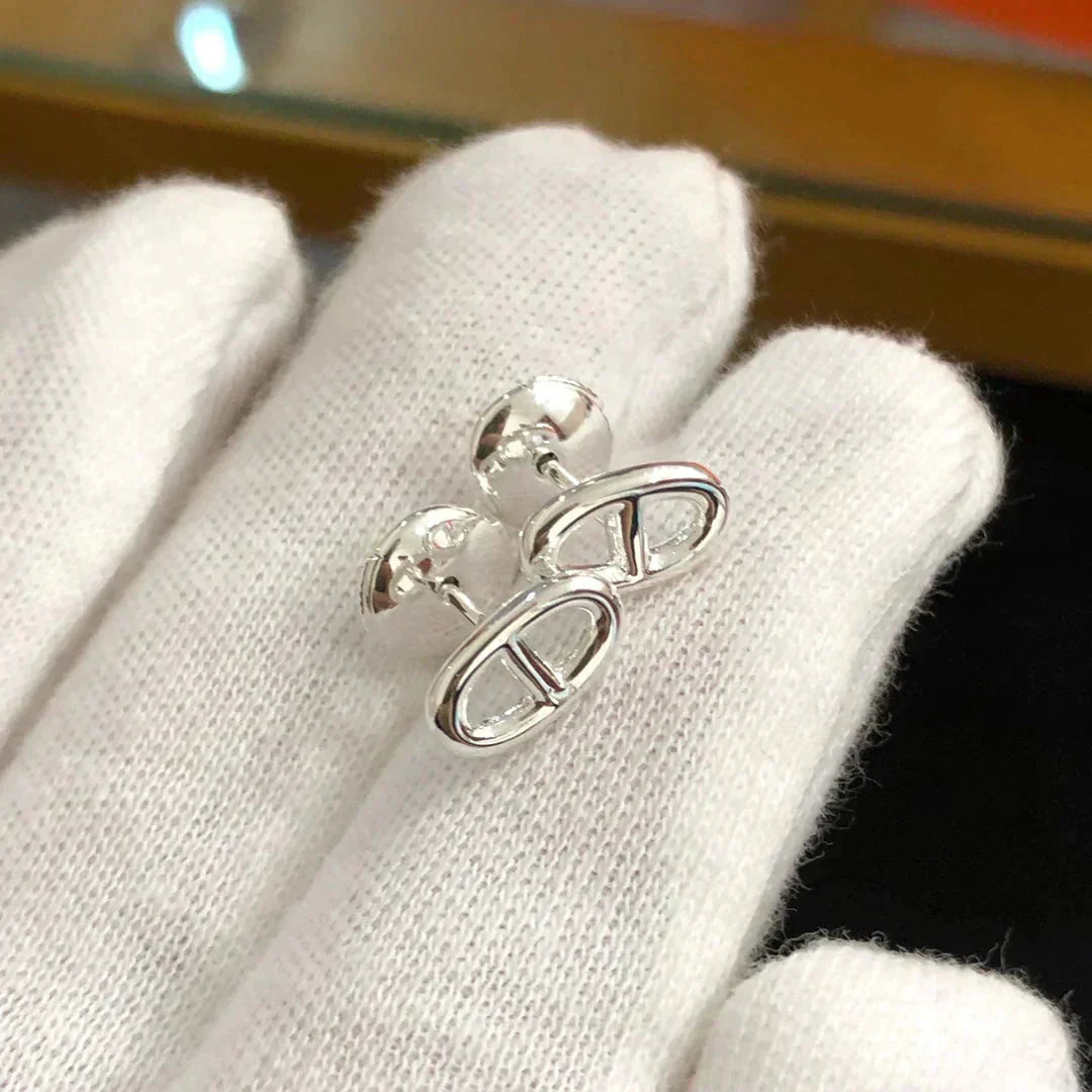 [Max Jewelry ]CHAINE SMALL EARRINGS GOLD AND SILVER