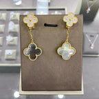 [Plus&Max]CLOVER  2 MOTIFS  DIAMOND  EARRINGS (MULTIPLE CHOICESç´